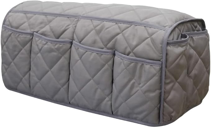 Sofa Armrest Organzier for Remote Control Holder with 14 Pockets for Recliner Organizer Armchair Caddy Organizer for Glasses Keys Phones ipads Storage, Gray