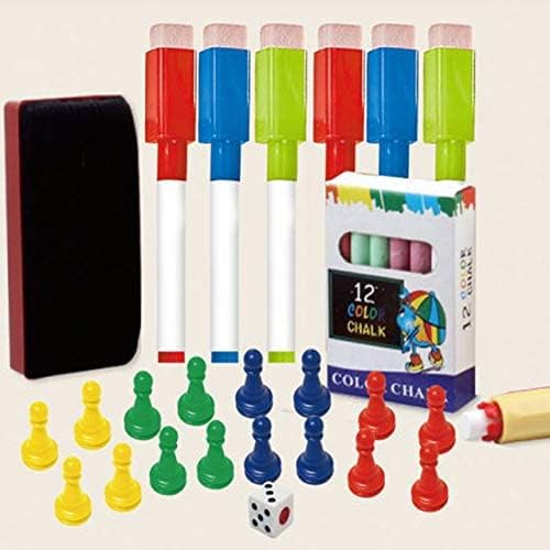 Kids MeeA Art Easel Whiteboard Chalkboard All-in-One with 32 Accessories, Markers, Color Chalk, Games Pieces, case and Stand.(3 Years and Older)