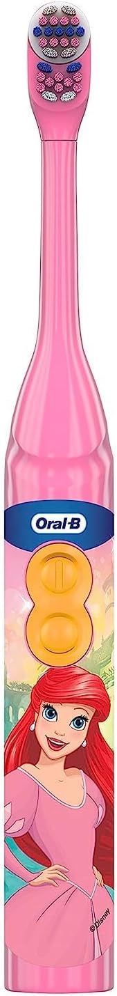Oral-B Kid's Battery Toothbrush Featuring Disney's Little Mermaid, Soft Bristles, for Kids 3+