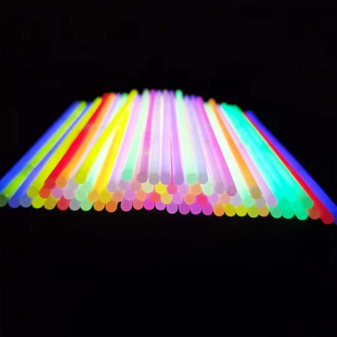 JOYIN 400 Pcs 8" Glowsticks, Bracelets Necklaces, Glow in the Dark Party Favors, Easter, Christmas, Halloween Supplies Pack, Football Party Supplies