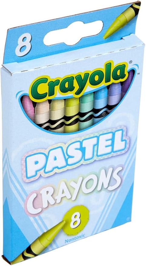 Crayola Pastel Crayons (24 ct), Specialty Crayons for Kids, Art Supplies, Pair with Coloring Books, Gift for Kids, Ages 3, 4, 5
