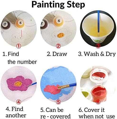 Hiolife Paint by Number Kits for Adults,Kids, Beginners, with Brushes and Acrylic Pigment, 20x16 Inch Tortoise - Frameless