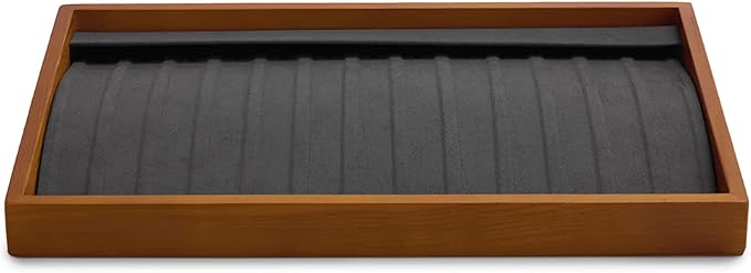 Oirlv Wood 13 Grids Necklace/Bracelet/Pendant Display Tray Jewelry Drawer Organizer Stackable Jewelry Trays(Grey)