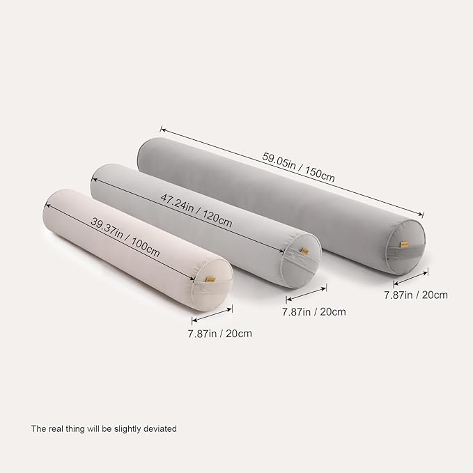 Cuddle Pillow – Body Pillow for Adults, Long Bolster Pillow for Bed, Soft & Supportive for Restful Sleep,47.24 x 7.87 Inches,Zinc Gray