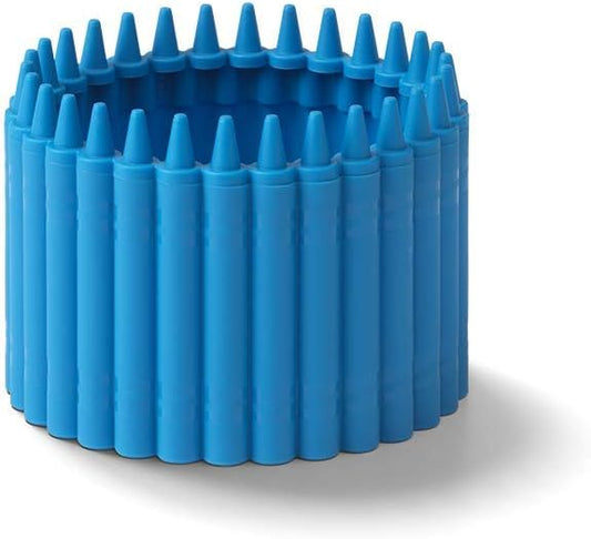 Crayola Crayon Cup for Kids - Colorful Pen, Pencil and Crayon Holder for Creative Kids Desk Organization - Cerulean, Suitable for Kids 3.5 Years and Up
