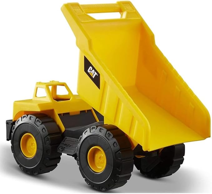 CAT Construction Toys, CAT Dump Truck Toy Construction Vehicle – 10" Plastic Action Vehicle with Articulated Buckets for Indoor & Outdoor Play. Ages 3+