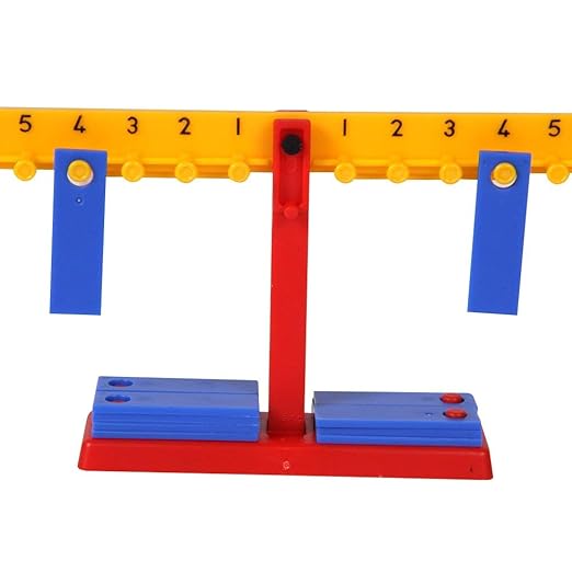 hand2mind Mini Student Number Balance Beam Classroom Kit, Student Math Balance, Balance Scale for Classroom, Math Manipulatives Middle School, Weighted Balance Scale for Kids Learning (Set of 15)