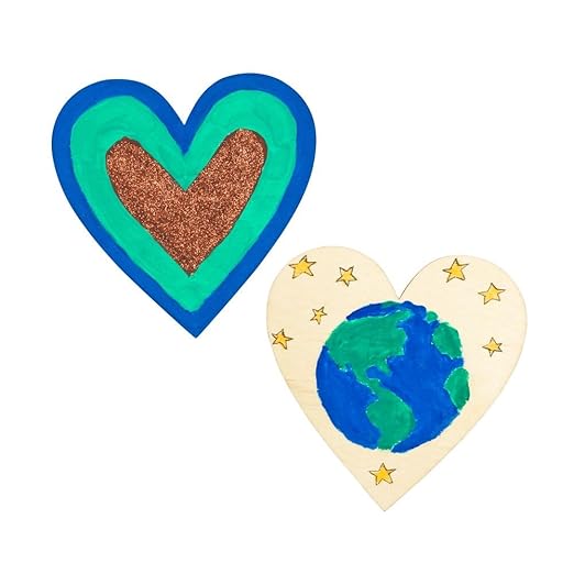 Colorations® Decorate Your Own Wood Magnetic Hearts, Decorate & Gift to Friends and Family, Ready to Decorate Craft, Personalize & Create Unique Designs, Kids Craft, Craft for Children