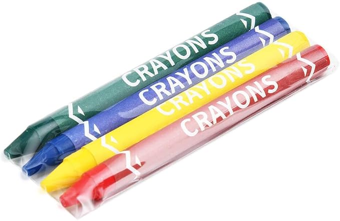Madisi Crayons Bulk Pack, Regular Size, 4 Colors, 60 Packs, 240 Count