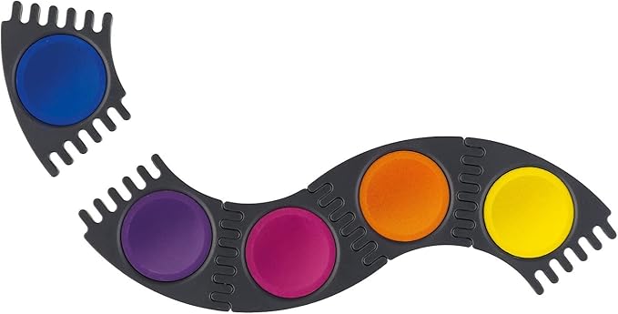 Faber-Castell Connector Watercolor Paint Set for Kids - 12 Watercolor Paint Colors, Watercolors for Kids Ages 6-8+, Multicolor