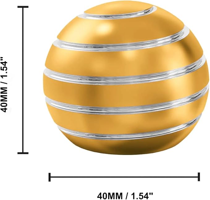 Kryfa Kids Party Favors Fidget Toys, Fidget Toys Adults, 1.54" Kinetic Desk Toys for Office for Adults, Fidget Toys for Anxiety Autism ADHD for Stocking Stuffers (1.54", Gold)