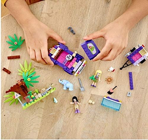 LEGO Friends Baby Elephant Jungle Rescue 41421 Adventure Building Kit; Animal Rescue Playset That Comes with a Toy Truck and Trailer, Plus Friends Emma and Stephanie (203 Pieces)
