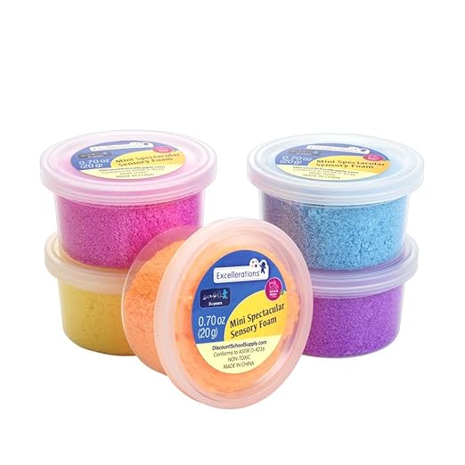 Excellerations Mini Spectacular Sensory Foam Set of 5 - Party Favors, Sensory Toys for Kids, Fidget Kit
