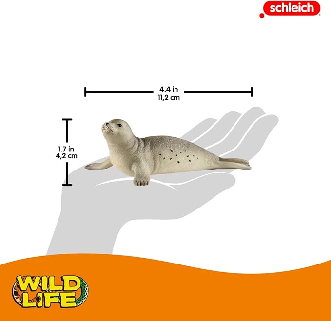 Schleich Wild Life, Realistic Ocean and Marine Animal Toys for Boys and Girls, Seal Toy Figurine, Ages 3+, 1.6 inch
