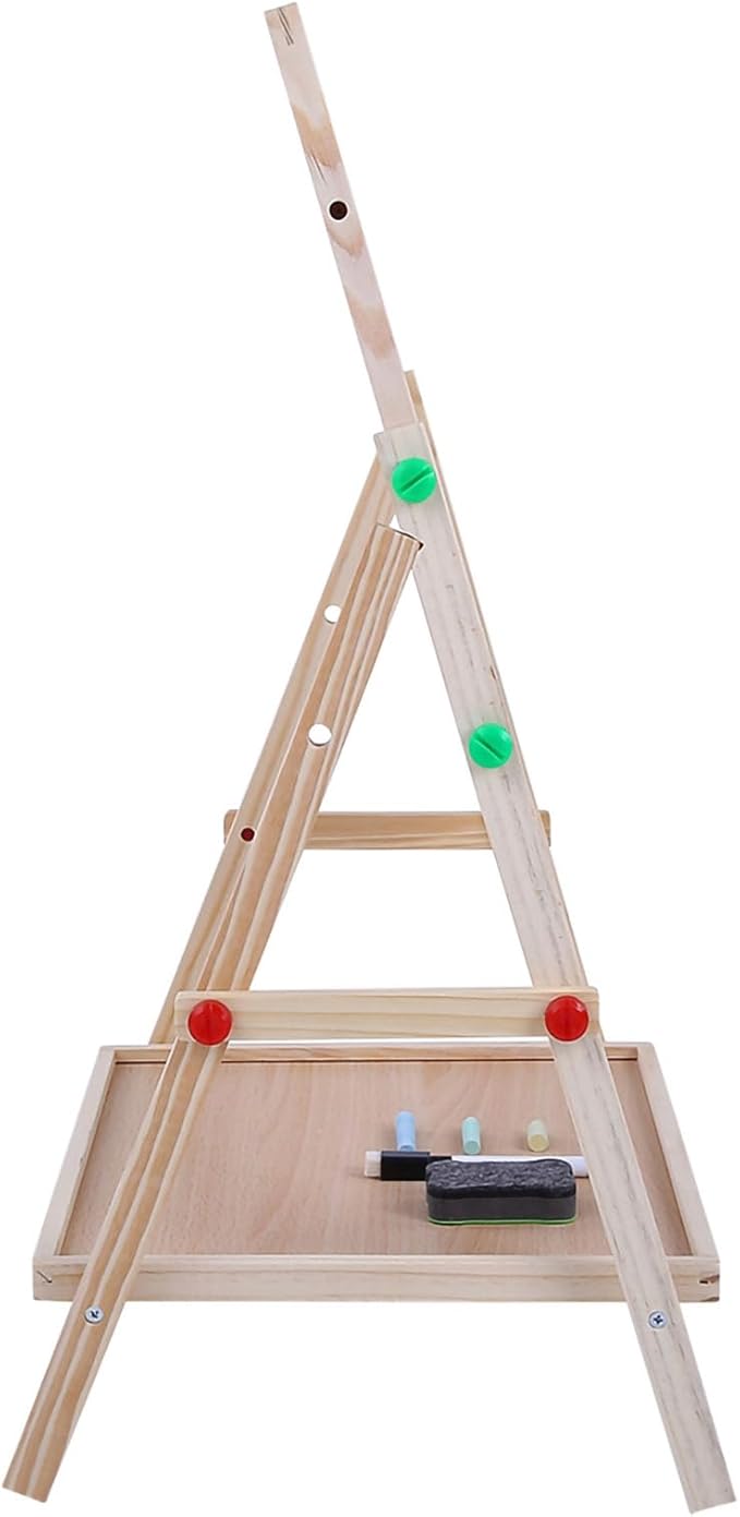 JTLB 2 in 1 Double Side Baby Kids Child Standing Art Wooden Drawing Board