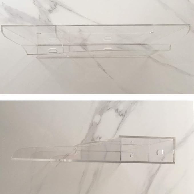 Acrylic Wall Mount Desk Organizer Storage Box for iPads Cell Phones Holder in Home Office (New 2 Grid)