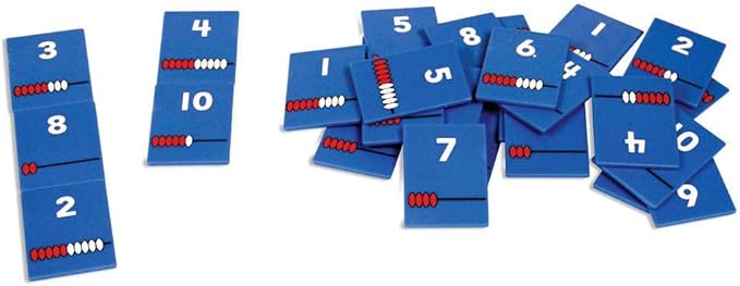 hand2mind Plastic Rekenrek Dominoes, Addition and Subtraction Games, Montessori Math & Counting Toys, Abacus for Kids Math Activities, Kindergarten Learning Games, Dominoes Classroom Set (Set of 30)