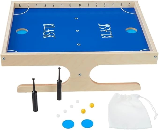 KLASK: The Magnetic Award-Winning Party Game of Skill - for Kids and Adults of All Ages That’s Half Foosball, Half Air Hockey