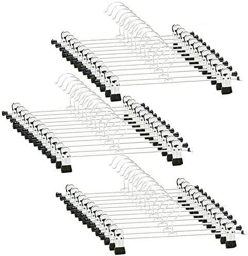 GoodtoU Skirt Hangers with Clips - Pants Hangers 36 Pack Metal Hangers for Pants Jeans Skirt Clip Hangers for Pants Heavy Duty