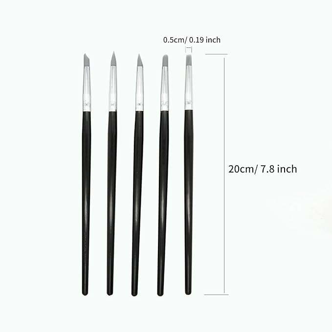 4 Set Silicone Tips Clay Modeling Clay Sculpting Tools Wipe Out Pottery Tools for Carving,Shaping,Clay Sculpture,Modeling,Painting