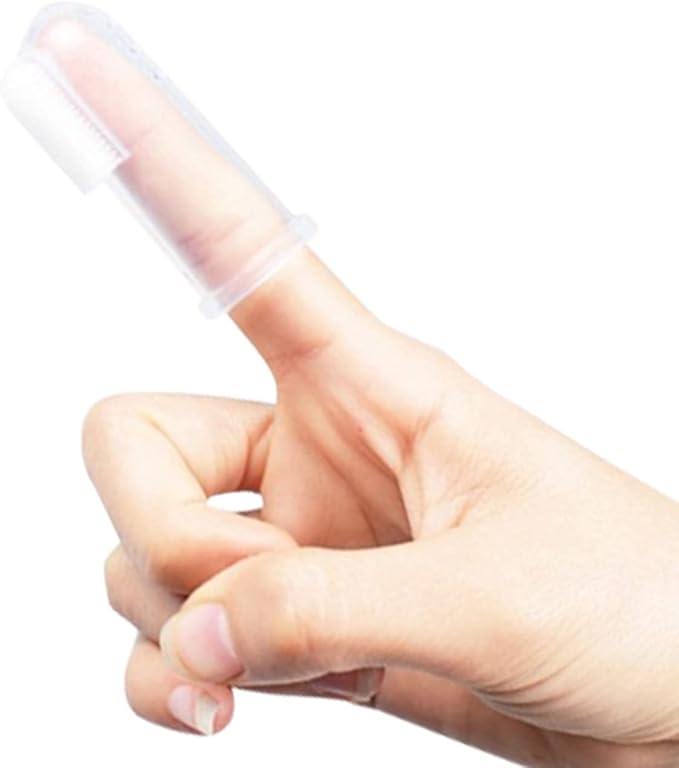 haakaa Silicone Baby Finger Toothbrush Set, Baby’s First Toothbrush with Case, Soft Bristle Toothbrush for Infant Oral Care, 3 Months +