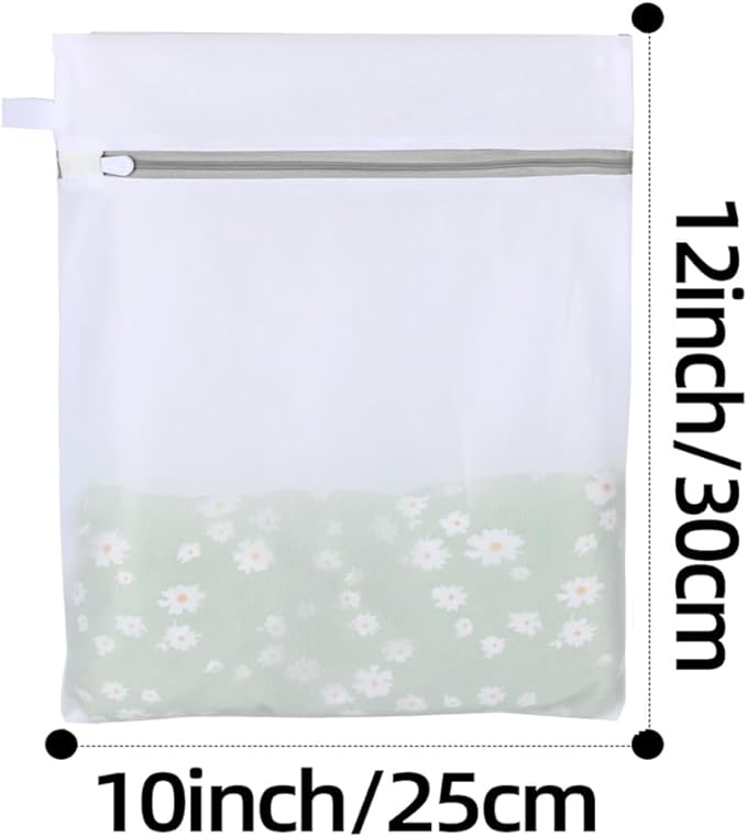 RICHERI Mesh Laundry Bags, Mesh Wash Bags, Durable Mesh Structure with Strong Zipper, Suitable for Underwear, Delicate Clothes, Pants, Shoes, Socks Washing (Small Fine Mesh, XS 10 * 12in*4pcs)