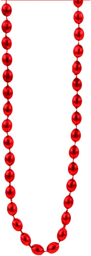 Let's Party Red Plastic Bead Necklace - 30" (1 Count) - Perfect for Festive, Fun, and Stylish Celebrations