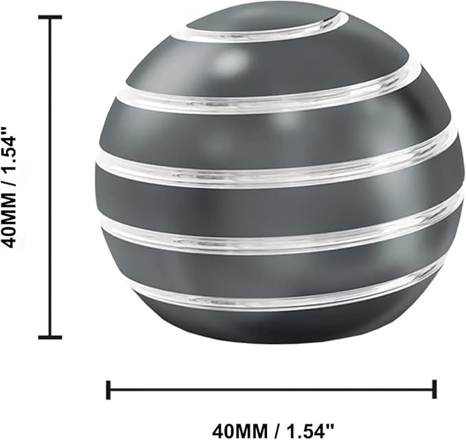 Kryfa Kinetic Desk Toy Balls, Metal Fidget Toys for Adults Kids Boys Girls Teens, Fidgets for Classroom Prizes, Stocking Stuffers, Kids Party Favors (1.54", Grey)