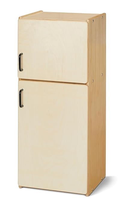 Jonti-Craft Young Time 7084YT Play Kitchen Refrigerator - Kids Wooden Toy Fridge