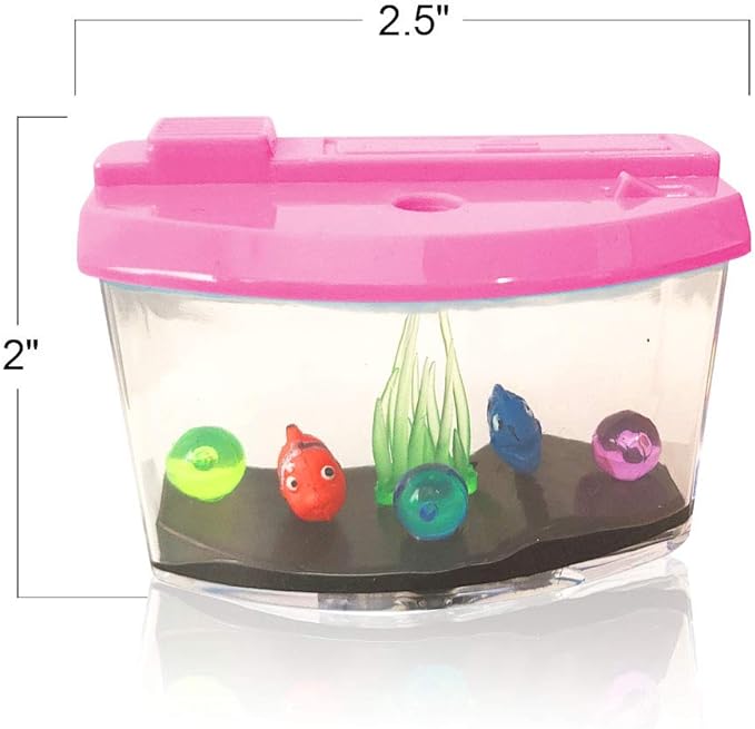 ArtCreativity 3 Inch Growing Aquarium Toy for Kids - Set of 3 - Fish Grow 5X Bigger in Water - Fun Expanding Animals - Best Gift Idea, Birthday Party Favor for Boys and Girls - Assorted Neon Colors
