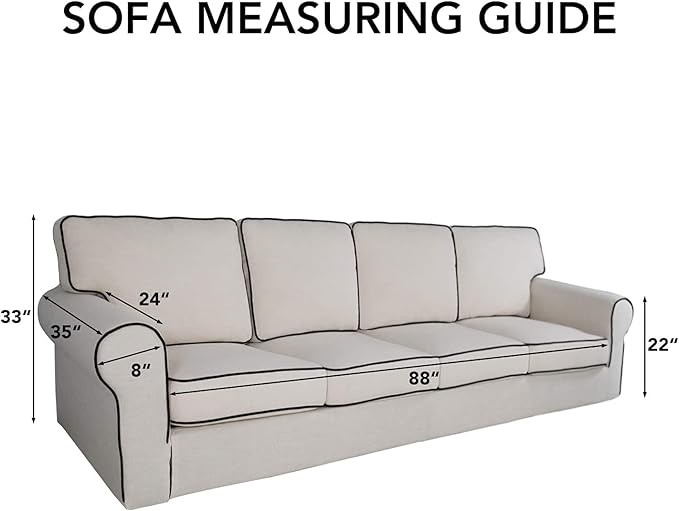 PureFit Reversible Quilted Sofa Cover, Water Resistant Slipcover Furniture Protector, Washable Couch Cover with Non Slip and Elastic Straps for Kids, Dogs, Pets (XX Large, Navy/Navy)