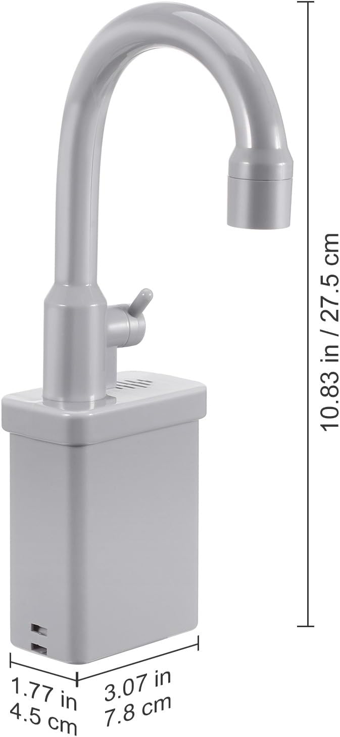 ERINGOGO 2pcs Kitchen Sink Faucet Kids Toy Replacement for Pretend Play Sinks with Running Water Faucet Toy Dishwasher Toys Play Kitchen Accessories Grey