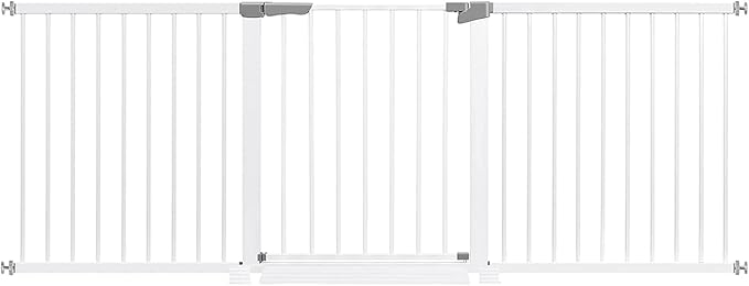 Large Baby Gates for Large Openings Extra Wide, Outdoor Dog Gates for The House, Pet Gate Indoor, Baby Fence, Child Proof Gate, Kiddie Gates, Adjustable Baby Gate for Doorways.