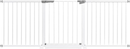 Large Baby Gates for Large Openings Extra Wide, Outdoor Dog Gates for The House, Pet Gate Indoor, Baby Fence, Child Proof Gate, Kiddie Gates, Adjustable Baby Gate for Doorways.