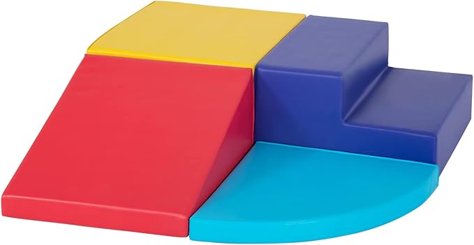 4-Piece Set Climbing Toys for Toddlers 1-3 and Climb Foam Play Set Babies Foam Blocks Toddler Climbing Toys Indoor Baby Climbing Toys Children’s Composite Toy for Crawling Climbing and Sliding