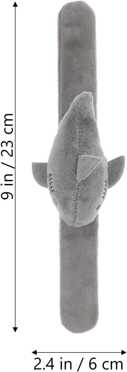 Abaodam 2pcs Animals Slap Bracelet Shark Slap Bracelet Plush Stuffed Animal Hugger Snap Wrist Band for Kids Party Favors