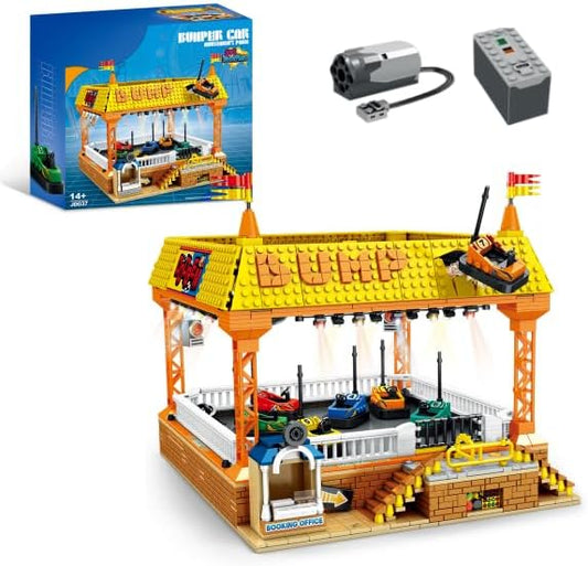 Bumper Cars Building Set, Amusement Park Bumper Friends Cars, Large STEM Educational Model Kit for Kids and Adults, Perfect Birthday, 1840 Piece