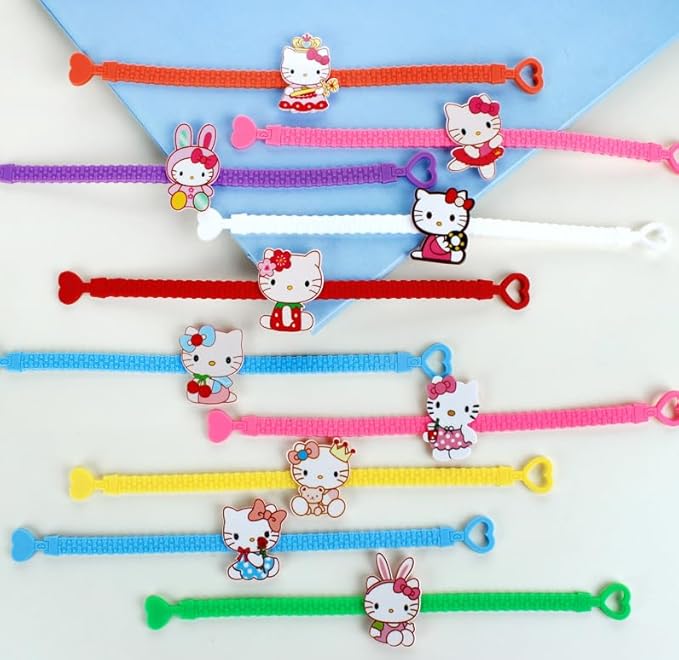 15pcs Cartoon Character Bracelets Wristband Bracelets for Birthday Party Supplies Favors Prize Rewards