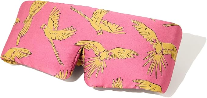 Glow People Silk Sleep Mask – 100% Mulberry Silk Eye Mask for Sleeping, Total Blackout, Cloud-Soft and Adjustable for Beauty Sleep and Travel - Macaw