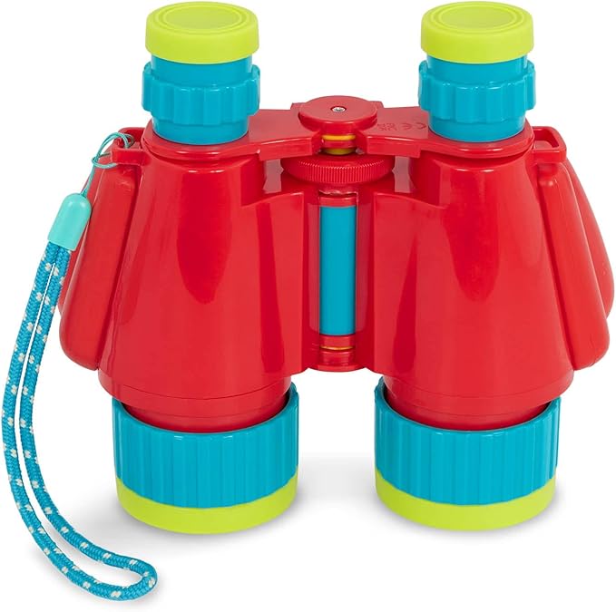 B. toys – Kids' Binoculars – Binoculars With Strap – Camping, Hiking, Bird Watching Gear- Outdoor Toys For Children – 3 Years +