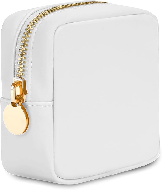 DANCOUR Nylon Makeup Bags for Women Large Preppy Travel Toiletry Pouch Cosmetic Bag Makeup Organizer