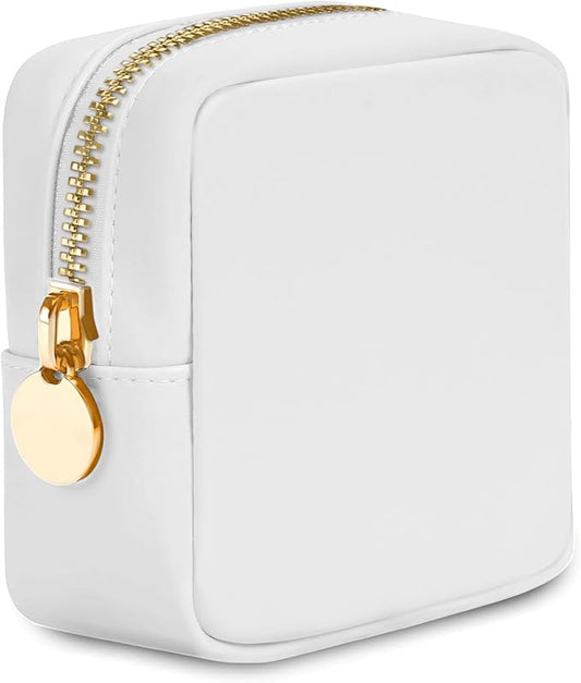 DANCOUR Nylon Makeup Bags for Women Large Preppy Travel Toiletry Pouch Cosmetic Bag Makeup Organizer