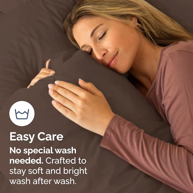 King Pillow Cases Set of 8 - Ultra Soft Hotel Quality Pillowcase Covers - Comfy & Wrinkle Free - Shrink, Stain and Fade Resistant - Easy-Care, Machine Washable Pillow Protectors - 8 Piece Set - Brown