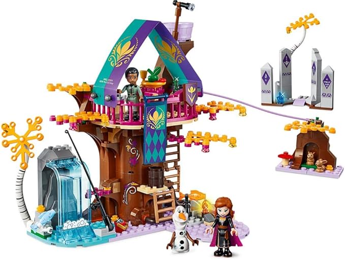 LEGO Disney Princess Enchanted Treehouse, Includes Anna, Olaf and Mattia Minifigures, Adventures in The Woods, Frozen 2 Toy (41164)