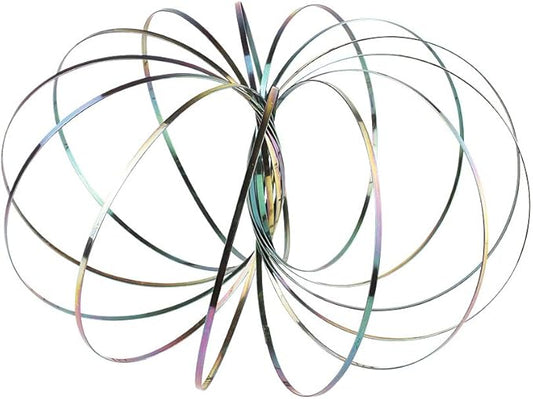 Flow Ring Kinetic 3D Spring Toy DE Kinetic Educational Magic Spring Toy for Kids and Adults Creative Gift(Color)