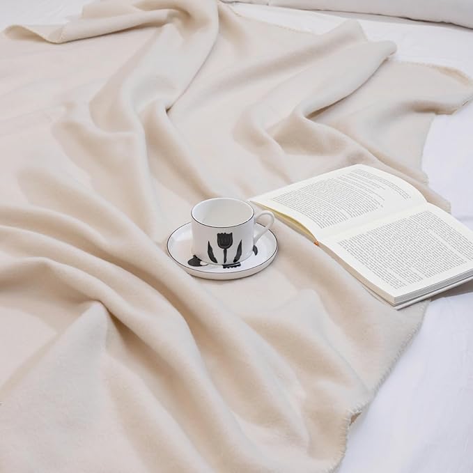 Fleece Throw Blankets 6 Pack Bulk Solid 50 x 60 inch Kids Blanket Lightweight Warm Soft for Pet Cozy Travel Blankets Airplane Small Throws Camping Gifts Cream Pink Room Decor