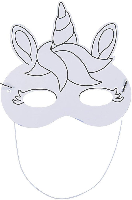 Color Your Own Unicorn Mask 1Dz - Crafts for Kids and Fun Home Activities