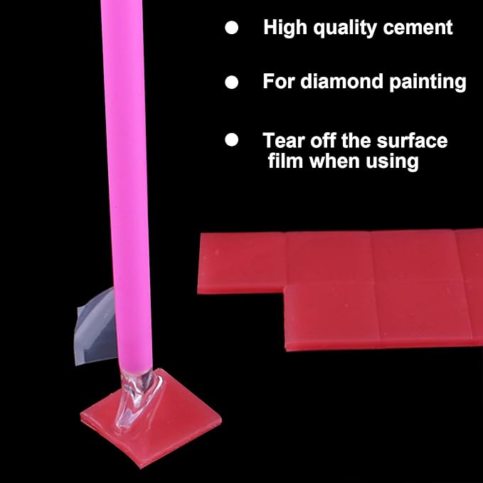 FEBSNOW Painting Glue Clay DIY Diamond Embroidery Wax Tool Set (Red 60 pcs)