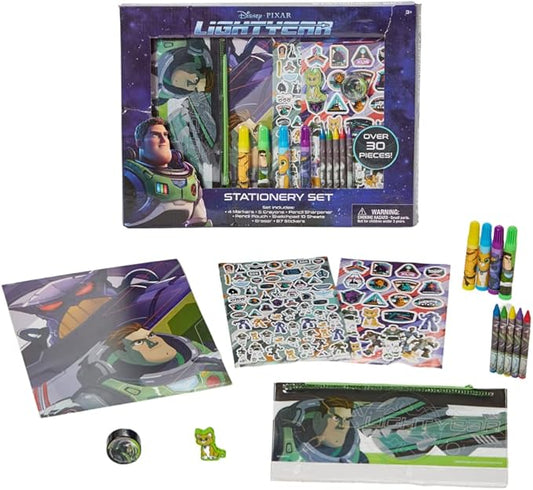 Innovative Designs Disney Pixar Toy Story Buzz Lightyear Coloring Art and Sticker Set for Boys and Girls, 30 Pcs.