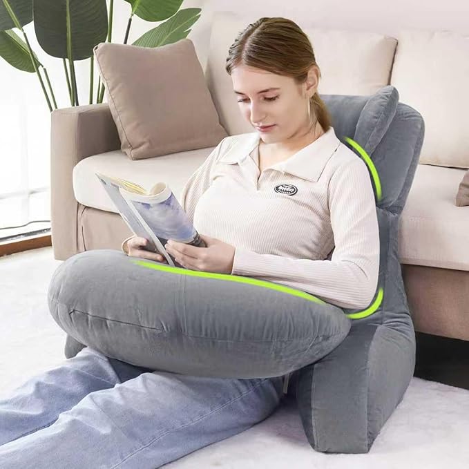 AS AWESLING Reading Pillow & Lap Pillow for Gaming, Back Cushion for Bed Sitting Up, Backrest Pillow for Sitting in Bed, Couch or Floor